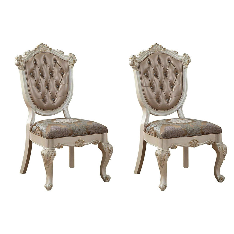 Cozzy Design Sufyaan Tufted Upholstered King Louis Back Side Chair in